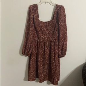 SHEIN floral long sleeve dress